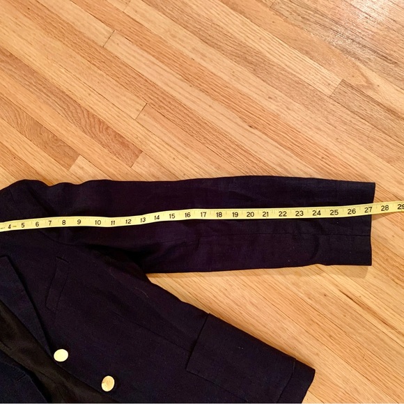 Chaps Ralph Lauren Navy Linen Blazer Size 10 - Picture 6 of 14